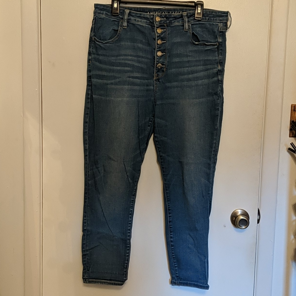 🖤American Eagle 5-Button Super Hi-Rise Jegging 18